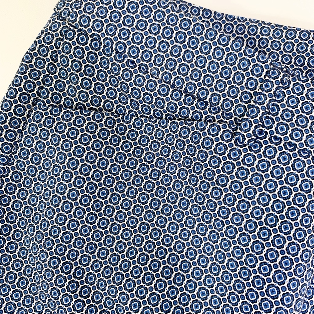 ADRIENNE VITTADINI Blue & White Ankle Trousers - Picture 6 of 8
